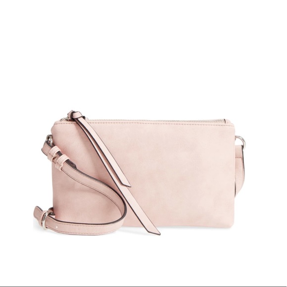 Kia Double ZIP Faux Leather Crossbody Bag - Picture 3 of 8